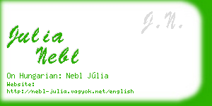 julia nebl business card