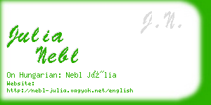 julia nebl business card